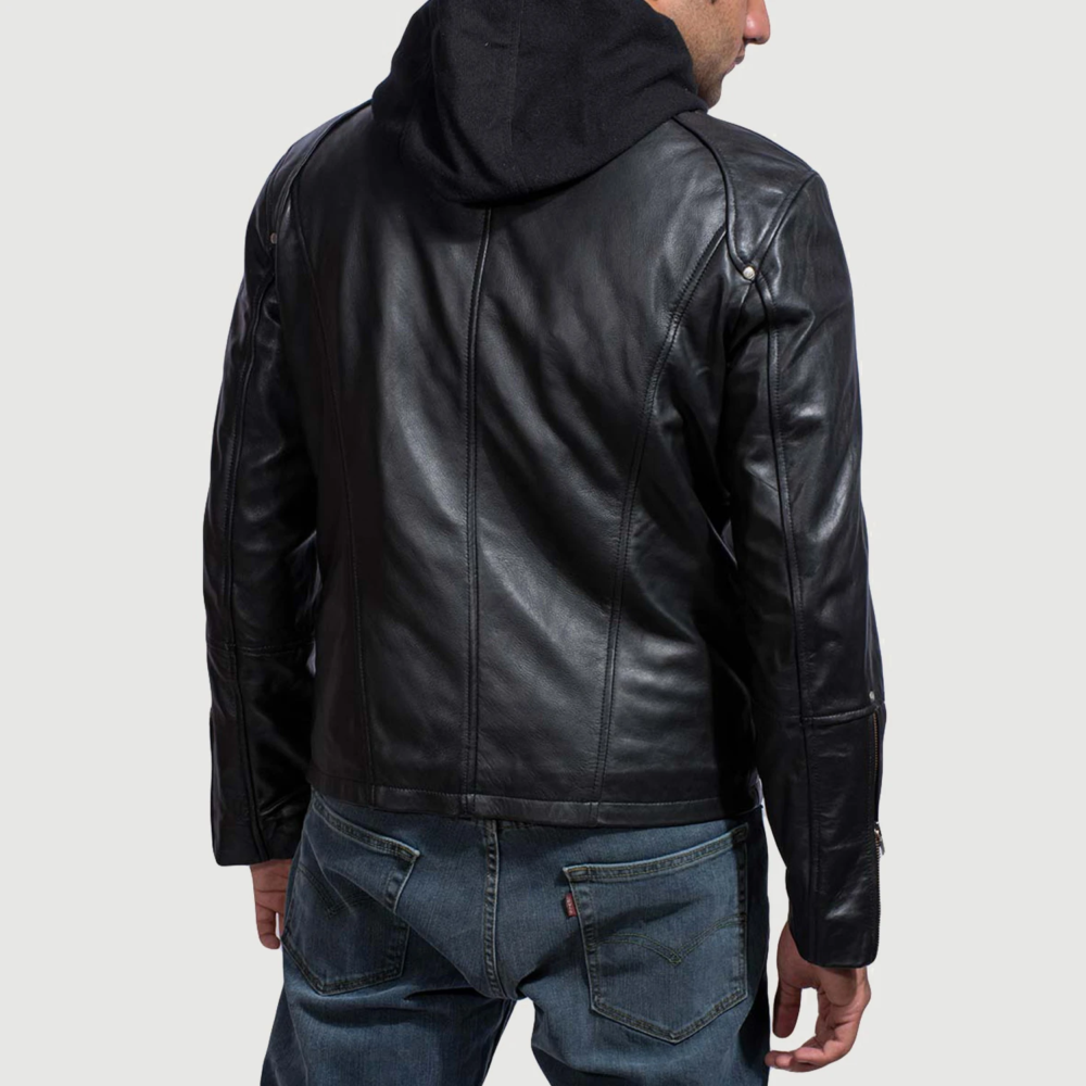 Leather Jacket With Hood 3