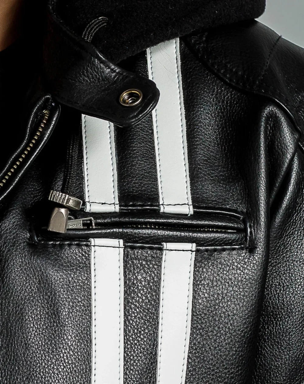 Leather Motorcycle Jacket With Hood 2