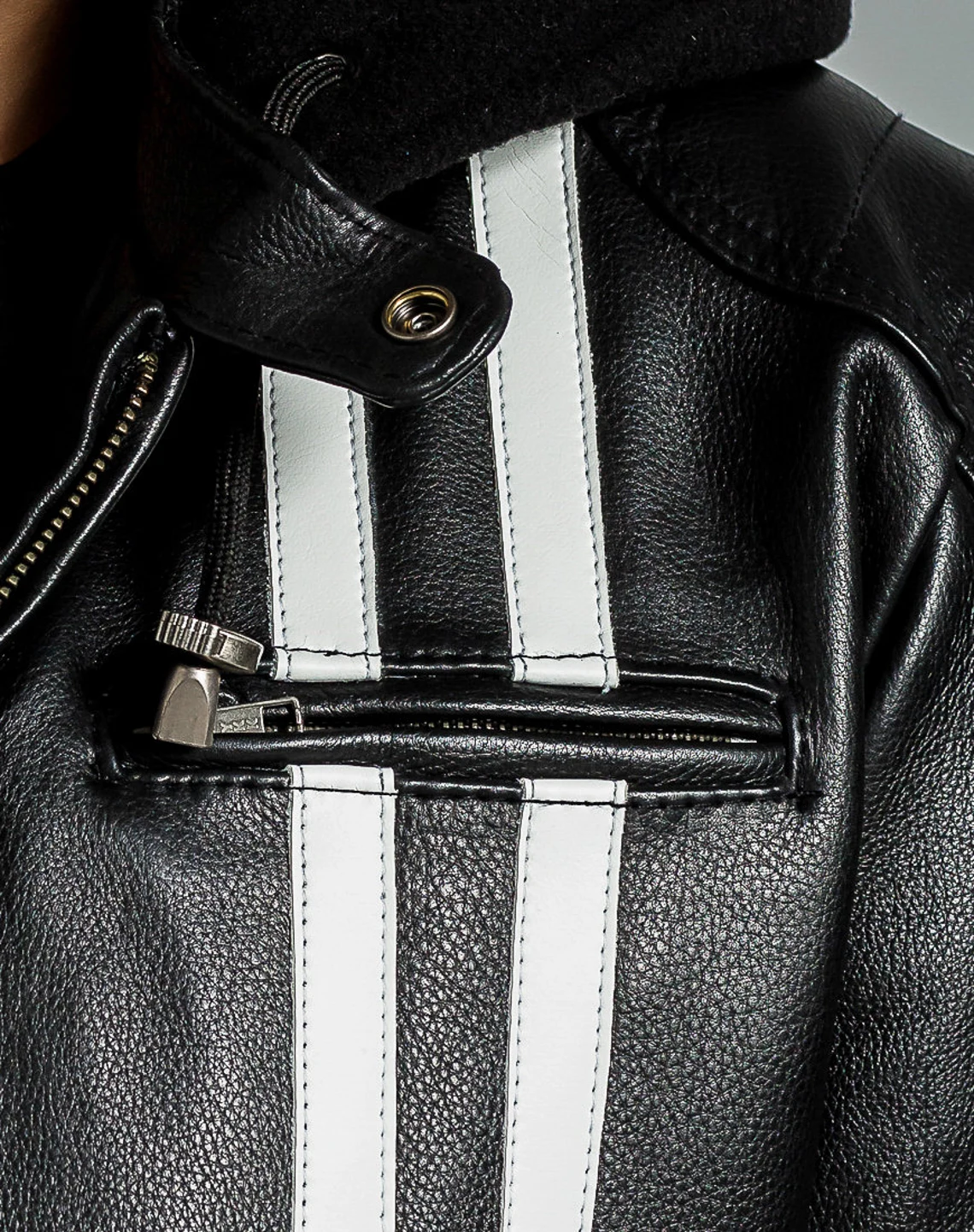 Leather Motorcycle Jacket With Hood 2