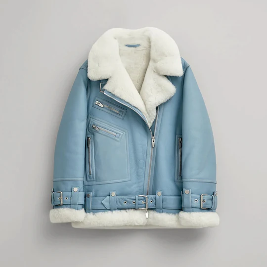 Leather Sheepskin Jacket Womens