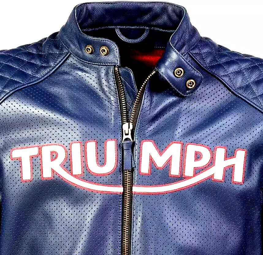 Leather Triumph Motorcycle Jacket 4
