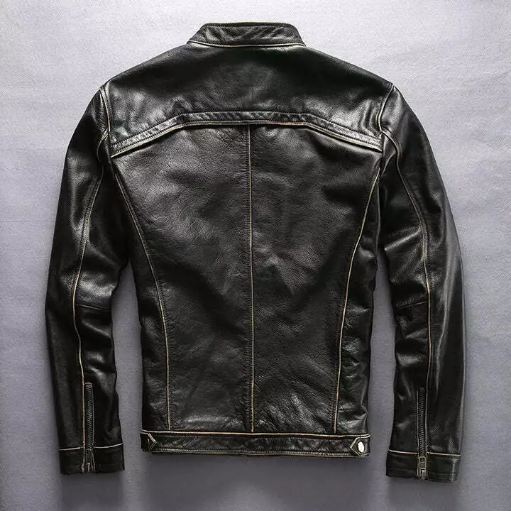 Leather Vintage Motorcycle Jacket 2