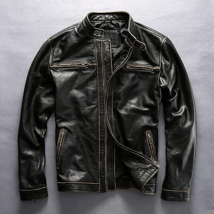 Leather Vintage Motorcycle Jacket