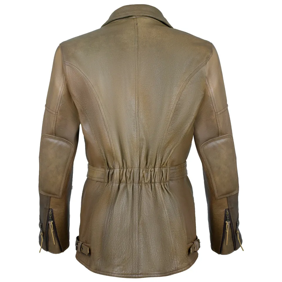 Long Leather Motorcycle Jacket 3