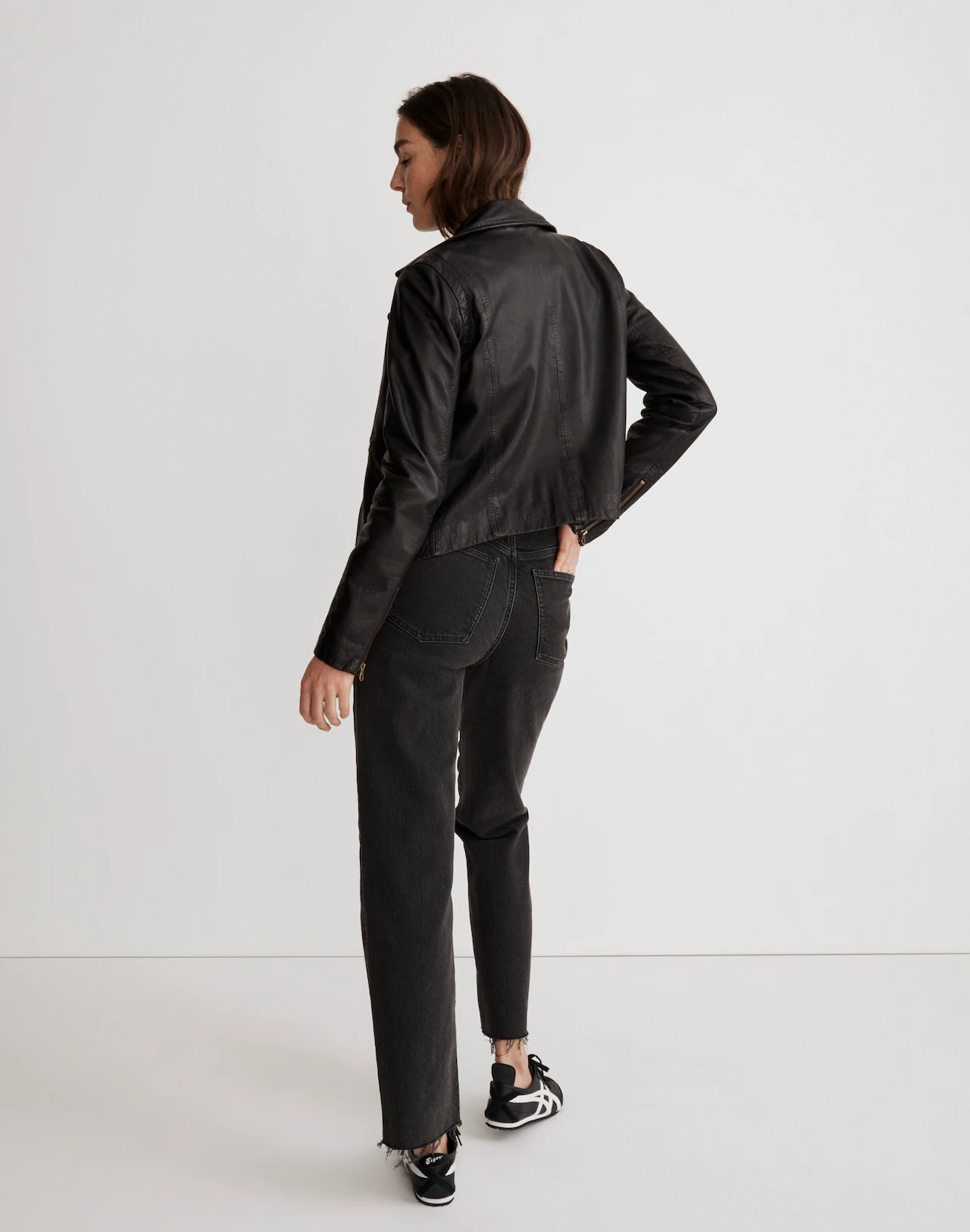 Madewell Washed Leather Motorcycle Jacket 4
