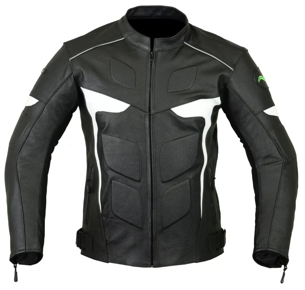 Mens Leather Motorcycle Jacket With Armor