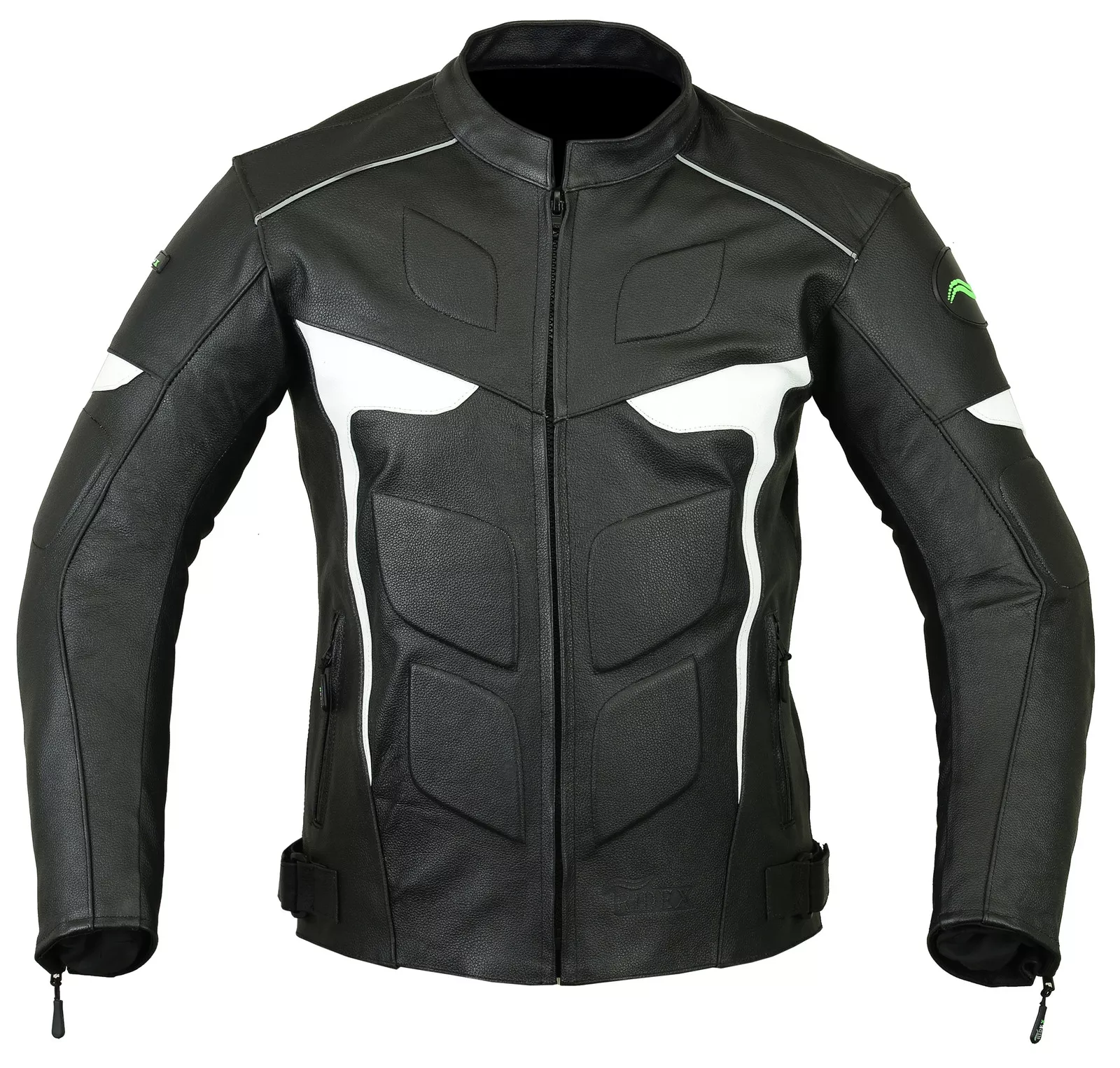 Mens Leather Motorcycle Jacket With Armor