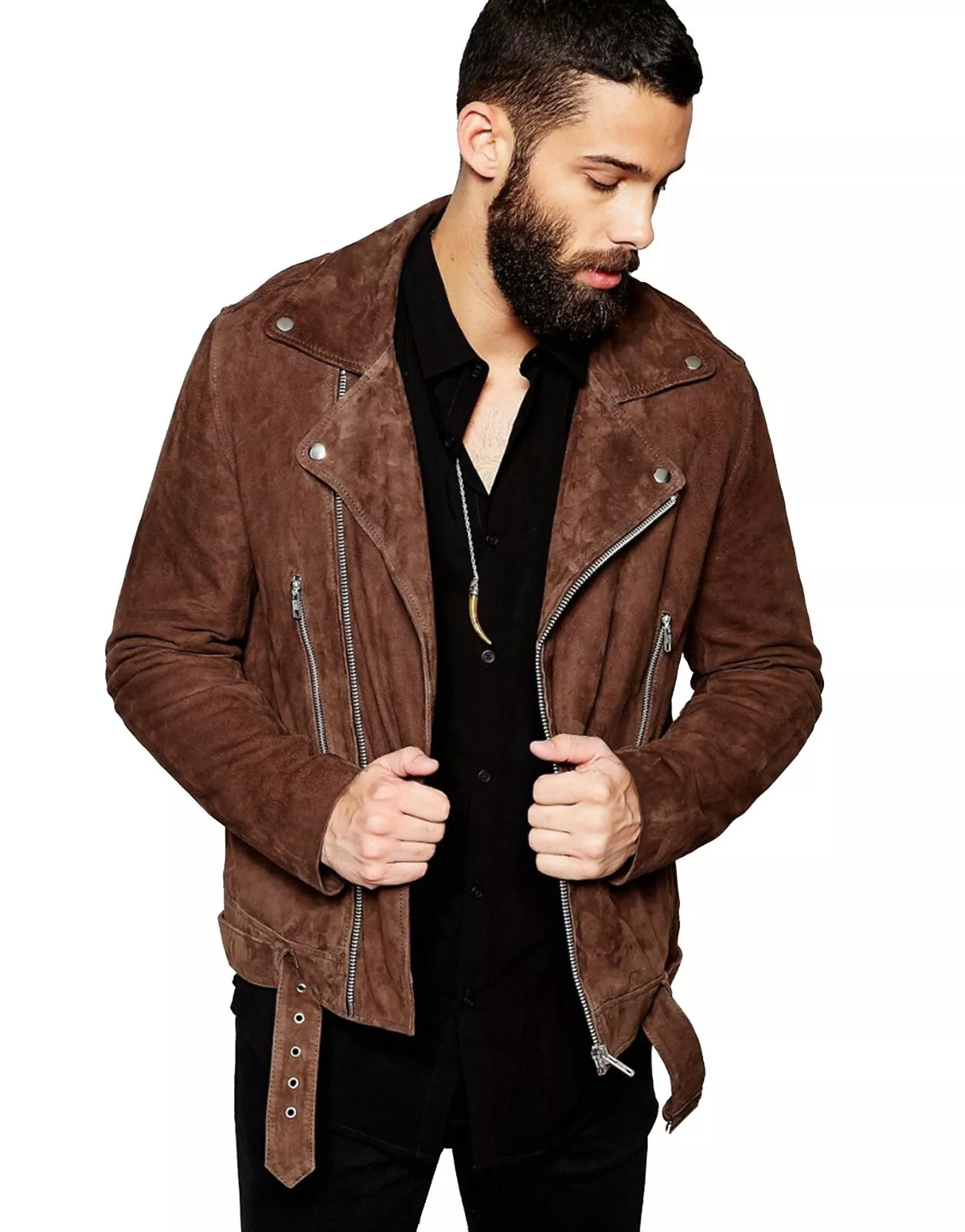 Mens Suede Leather Jacket
