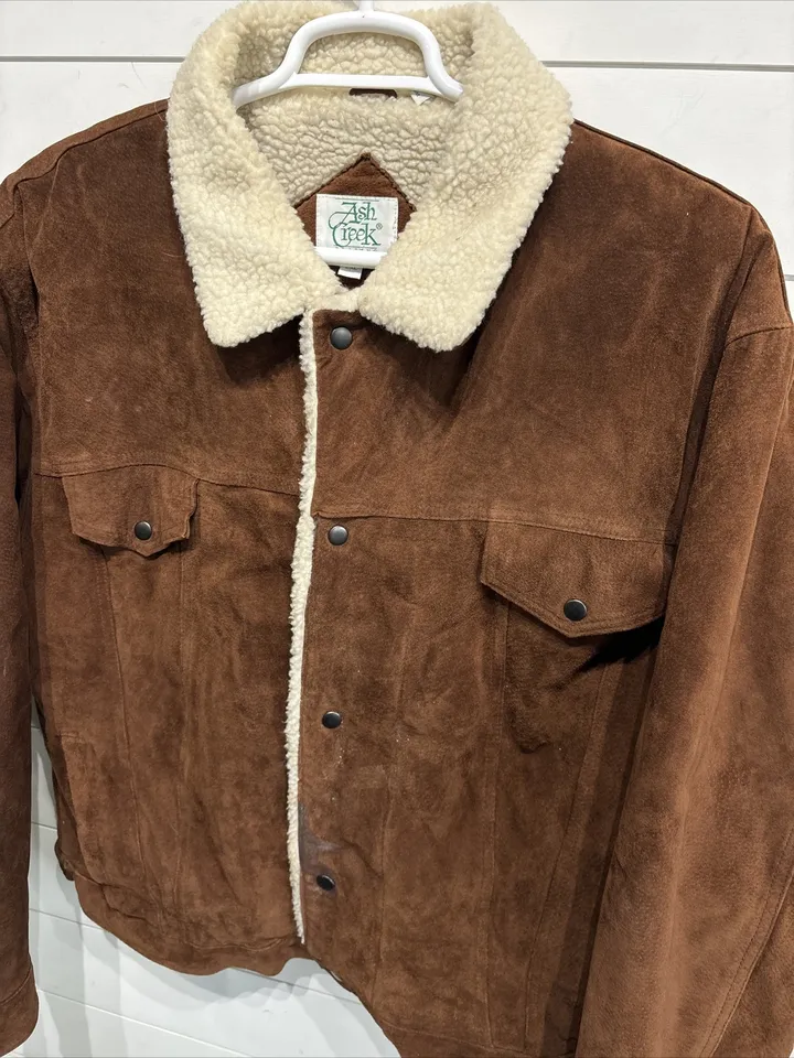Mens Suede Sherpa jacket 2