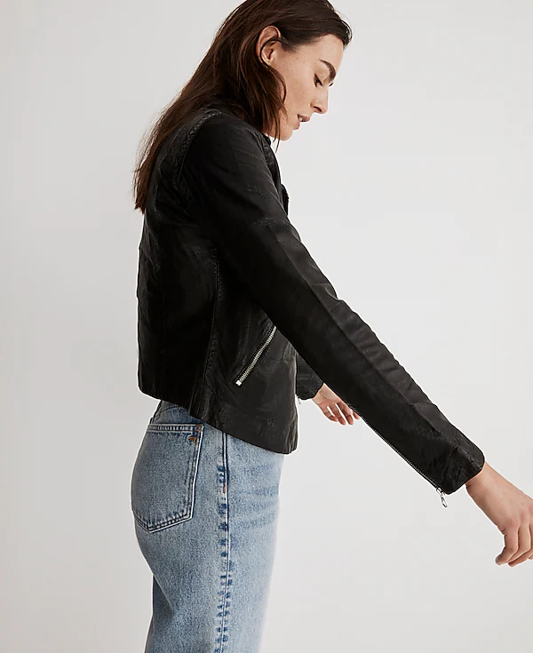 Motorcycle Leather Jacket Women 2