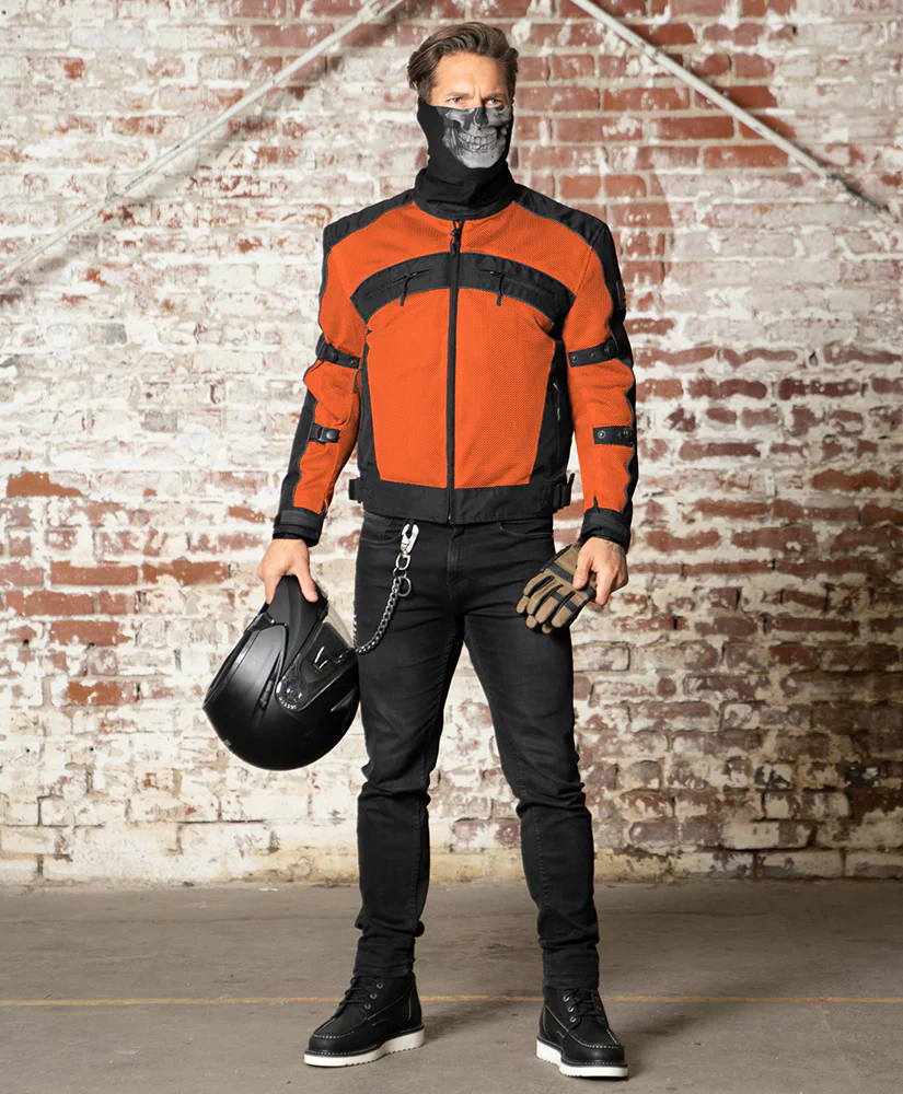 Orange Motorcycle Jacket 3