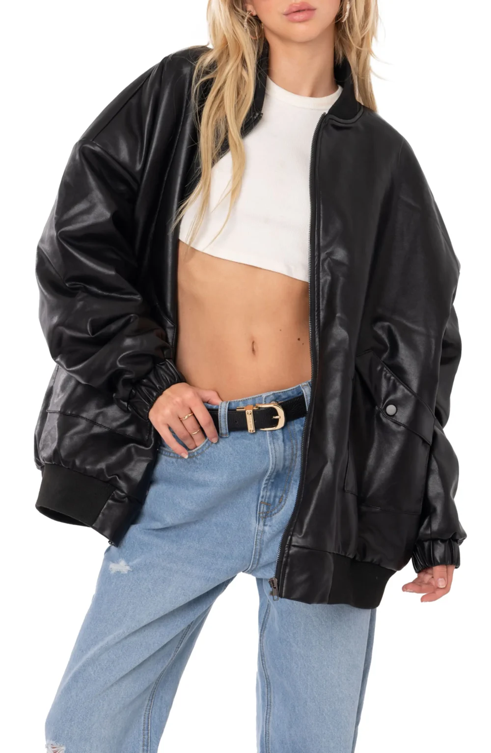 Oversized Aviator Jacket Womens