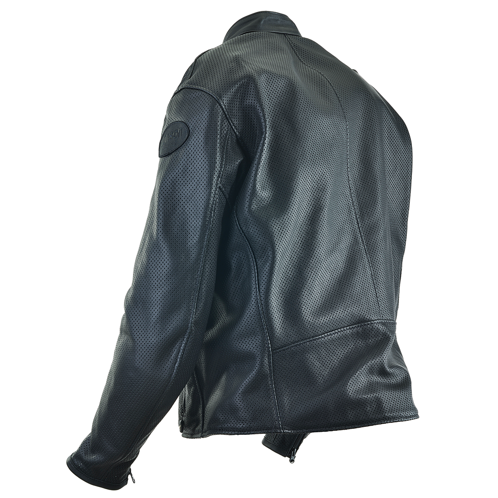 Perforated Leather Jacket Motorcycle 2