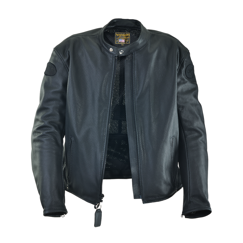 Perforated Leather Jacket Motorcycle 3