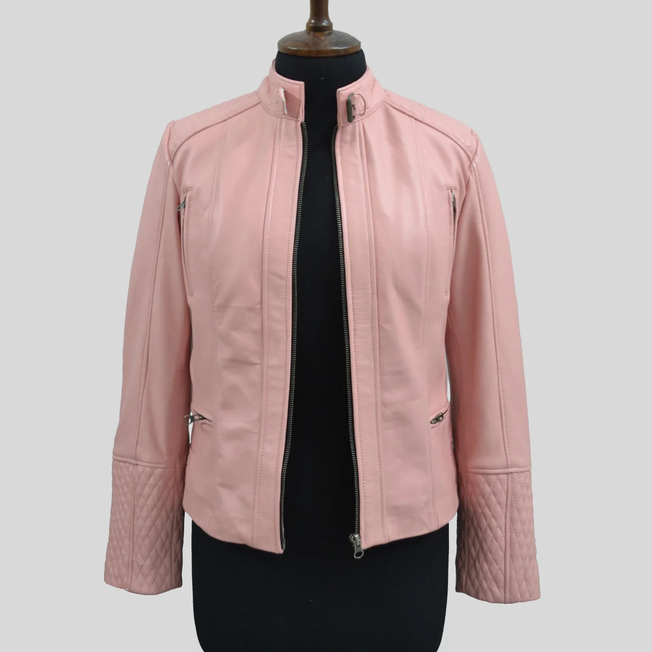 Pink Motorcycle Jacket Leather 4