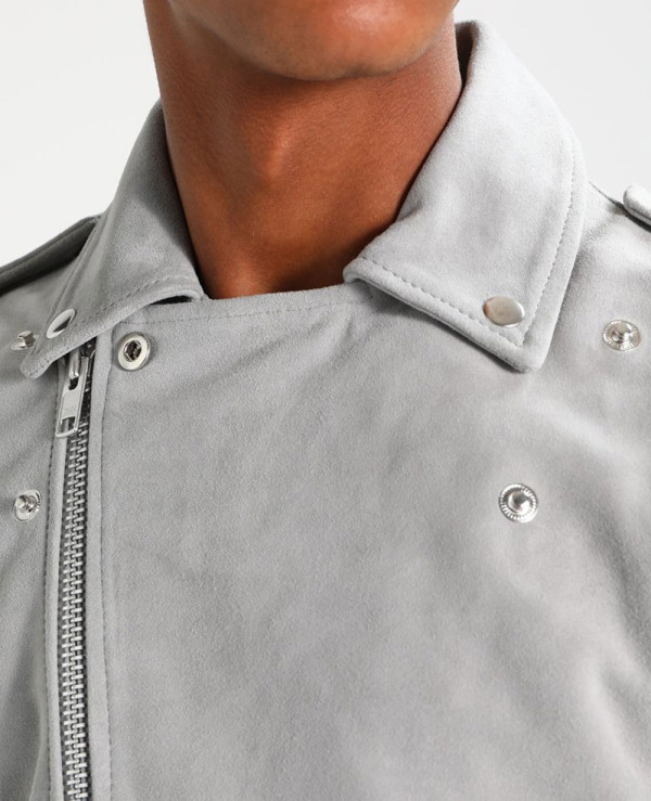 Suede Leather Jacket For Men 5