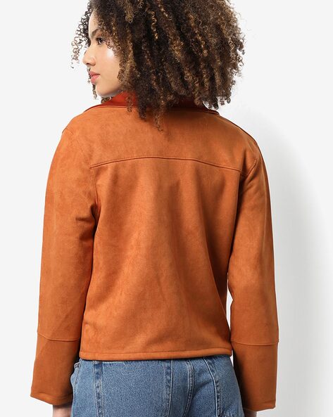 Suede Leather Jacket Women's 3