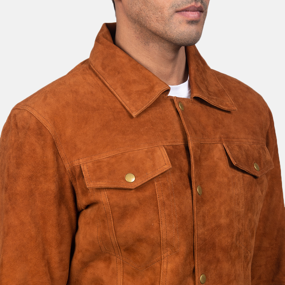 Suede Trucker Jacket Mens 5