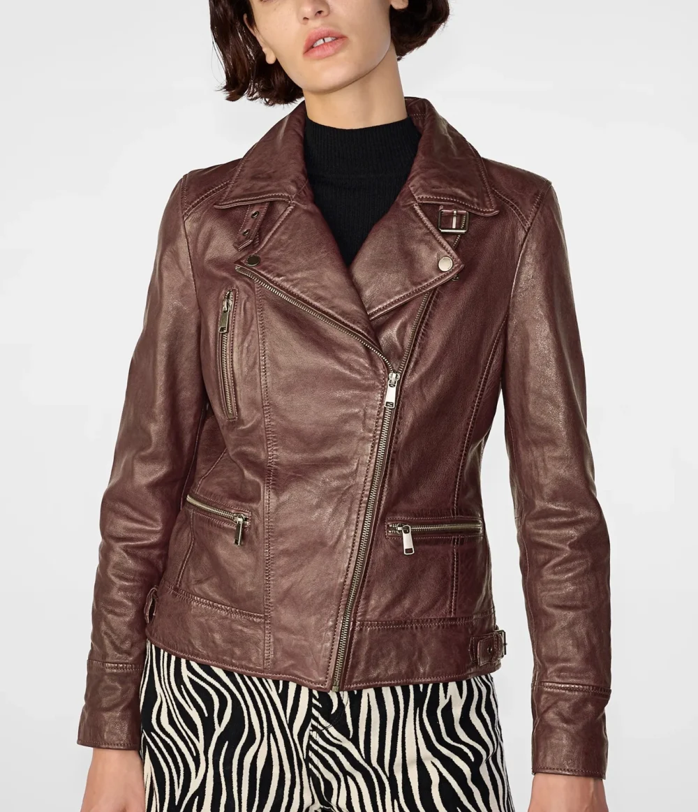 Wilsons Leather Womens Motorcycle Jacket 2