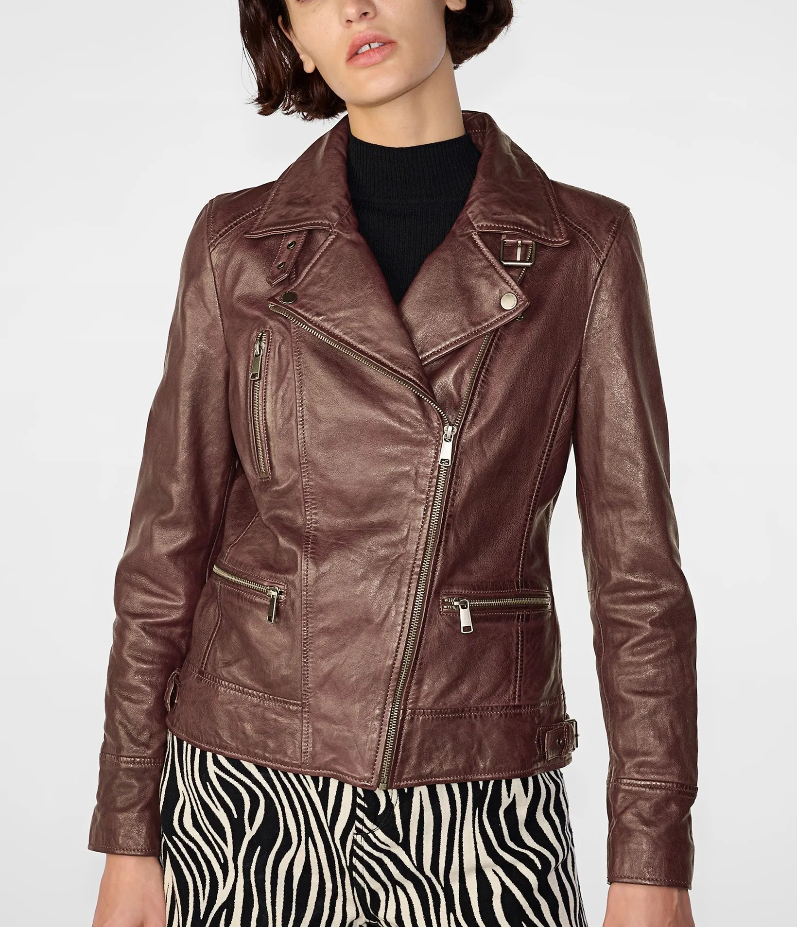 Wilsons Leather Womens Motorcycle Jacket 2