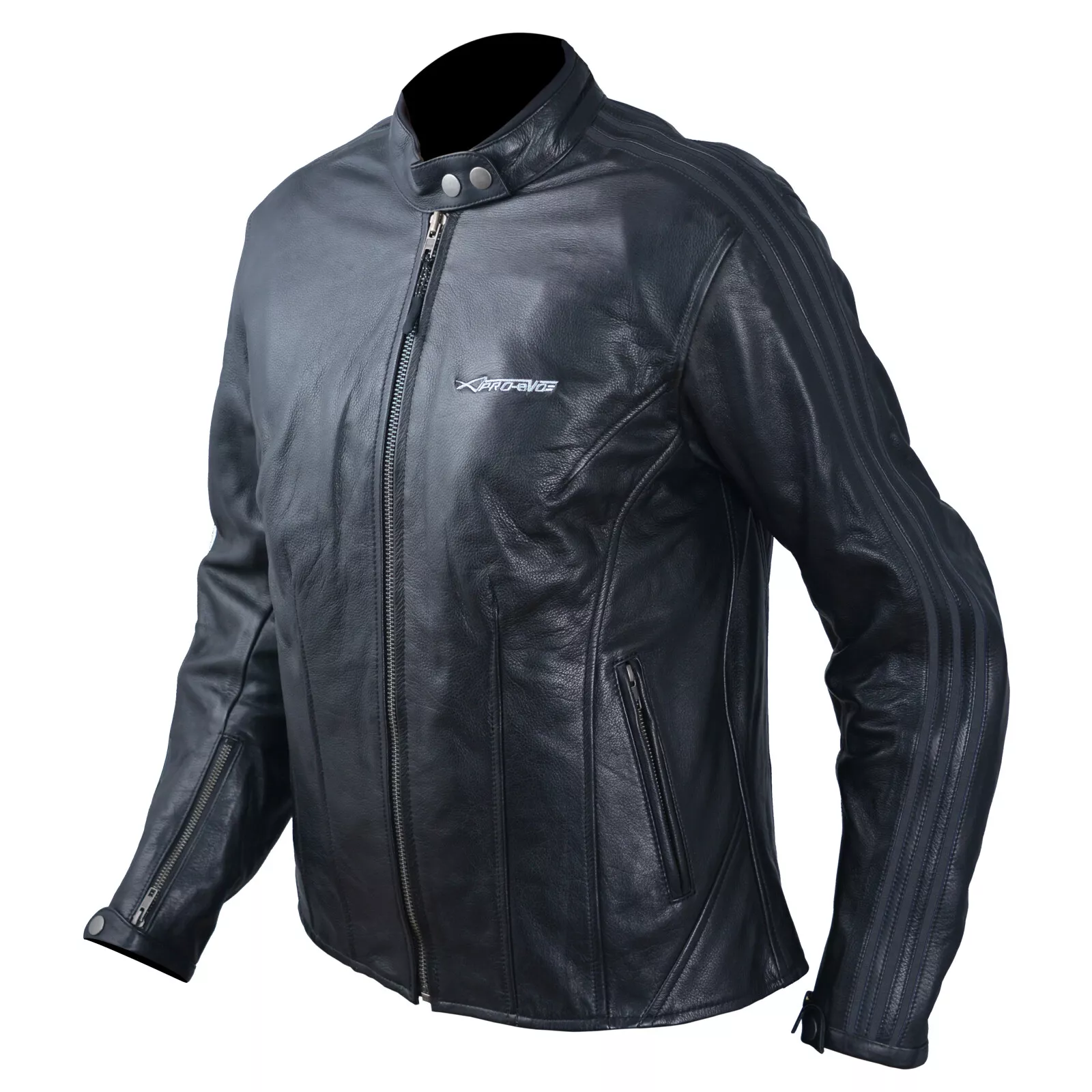 Women's Armored Leather Motorcycle Jacket