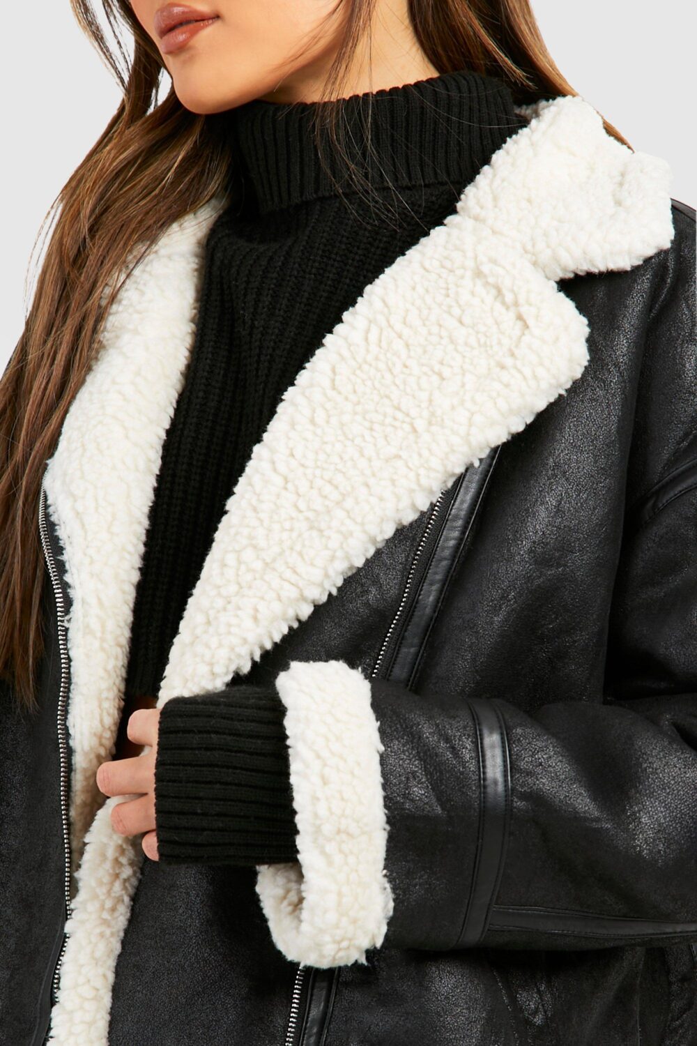 Womens Aviator Jacket Black