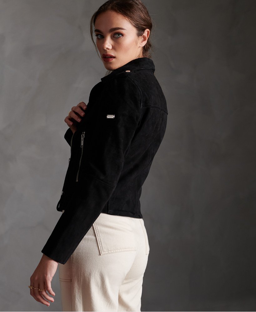 Womens Black Suede jacket 2