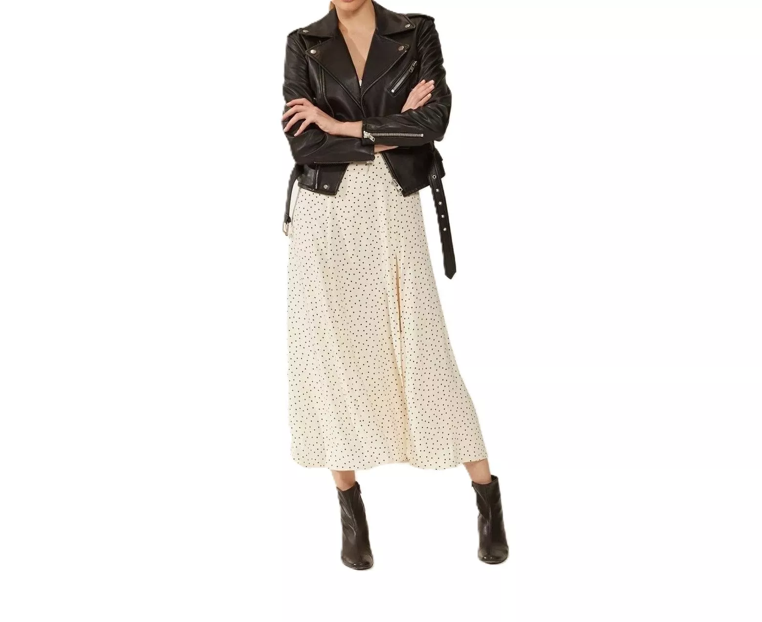 Womens Genuine Leather Motorcycle Jacket 3