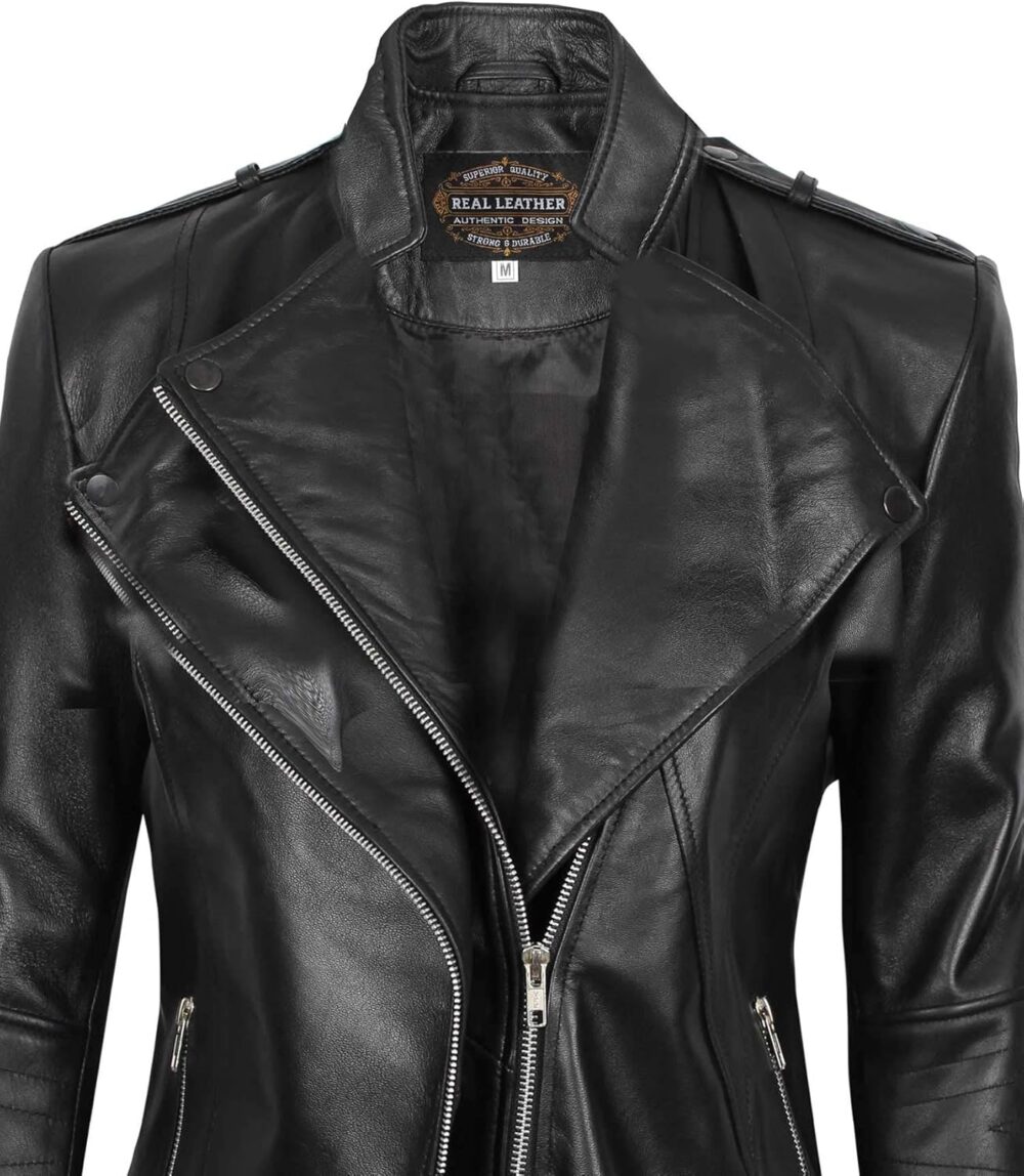 Women's Motorcycle Leather Jacket 3