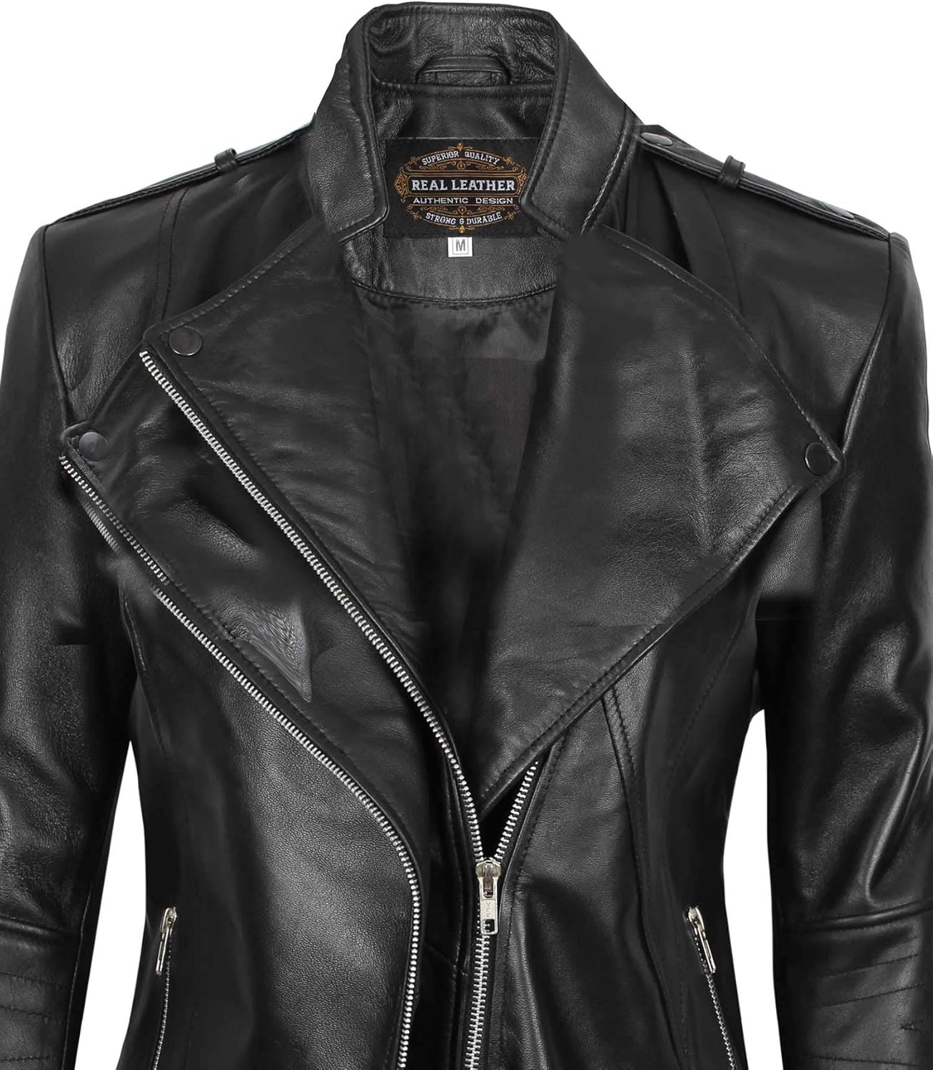 Women's Motorcycle Leather Jacket 3
