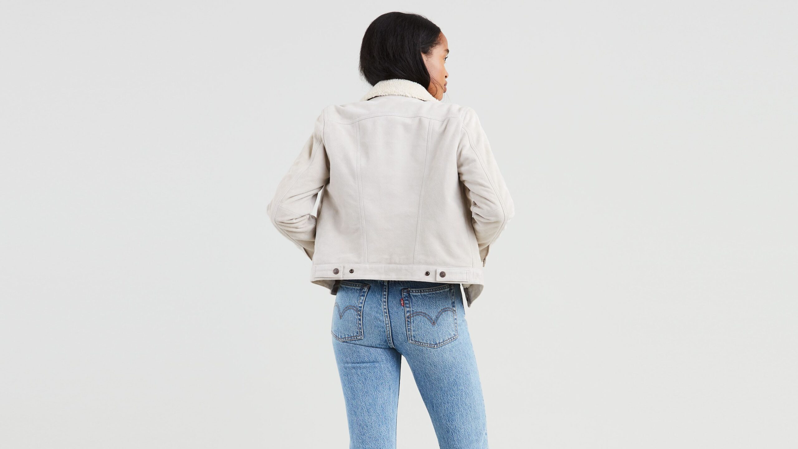 Women's Suede Sherpa Jacket 1