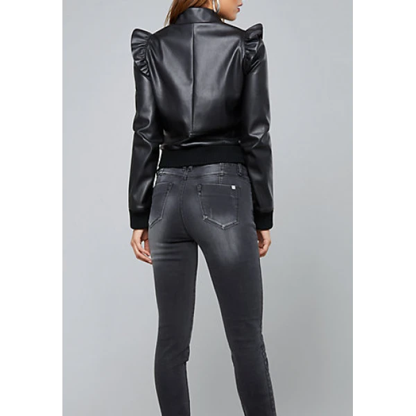 black leather bomber jacket 2