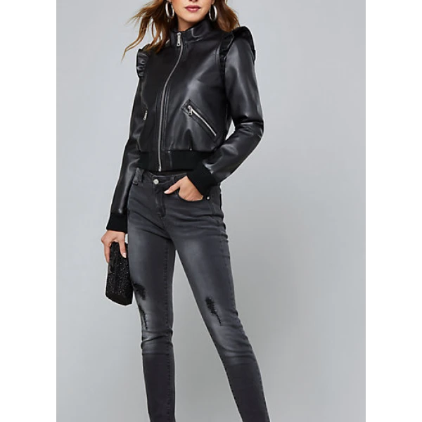 black leather bomber jacket 3