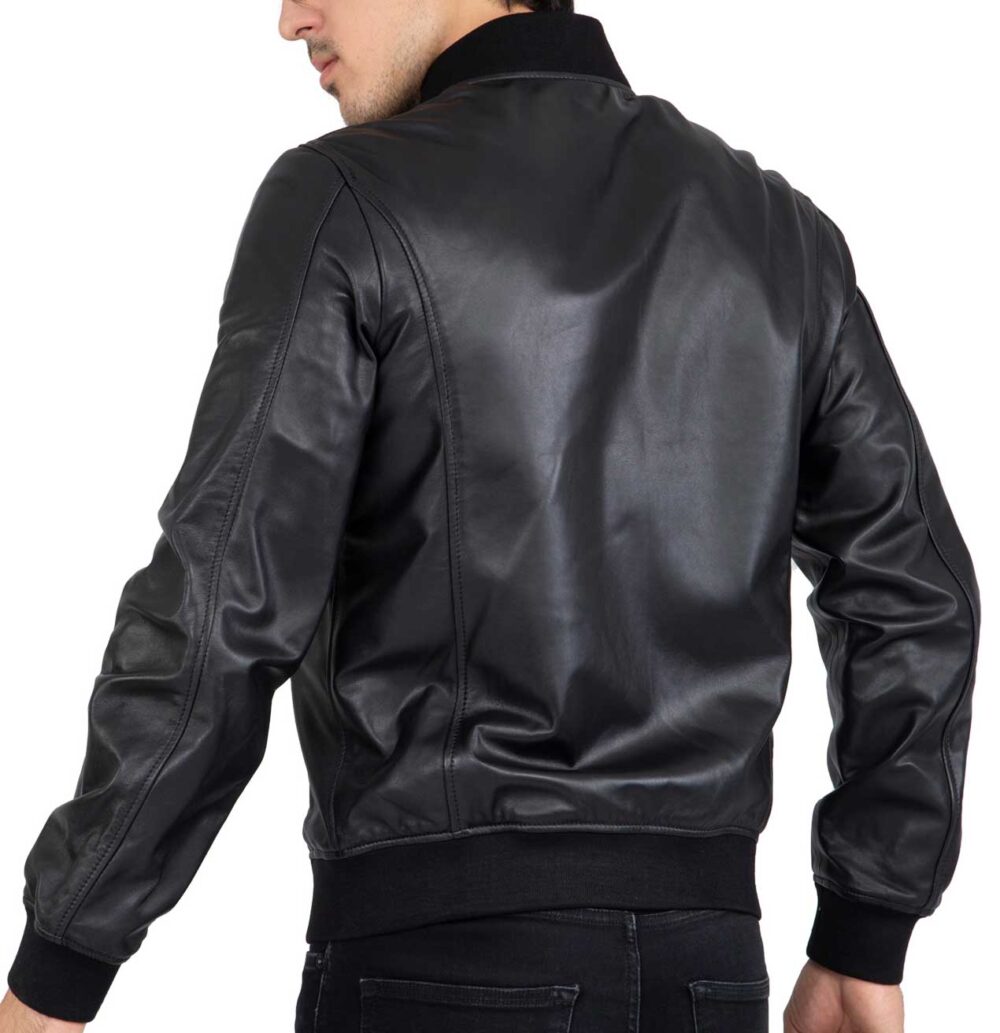 black leather bomber jackets for men 2