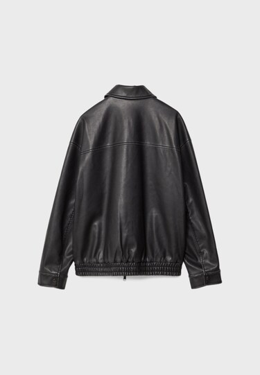 faux leather bomber jacket womens 1