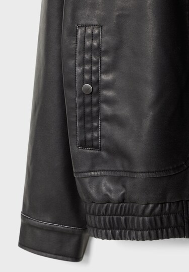 faux leather bomber jacket womens 2