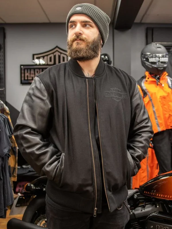 harley davidson bomber leather jacket
