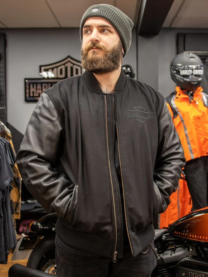 harley davidson bomber leather jacket