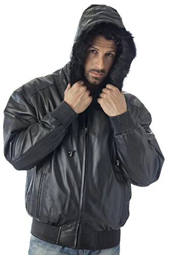 hooded leather bomber jacket 2
