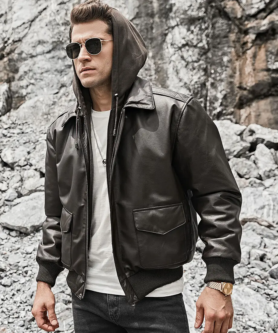leather bomber jacket mens 2