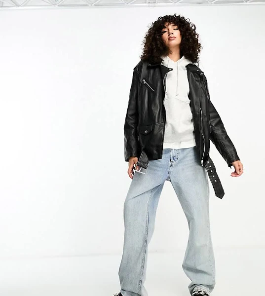 Oversized Leather Jacket