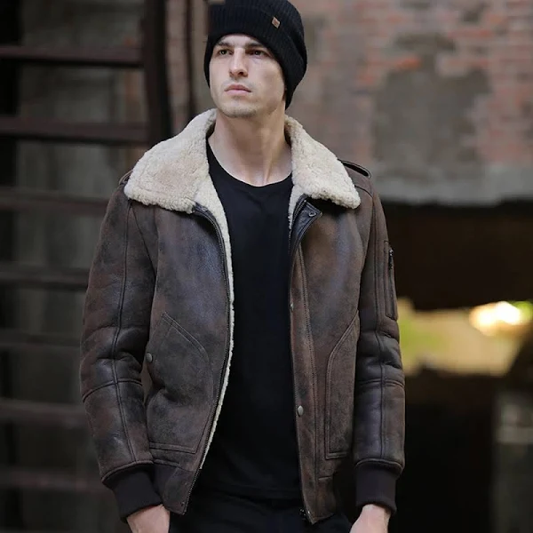 sheepskin jacket mens