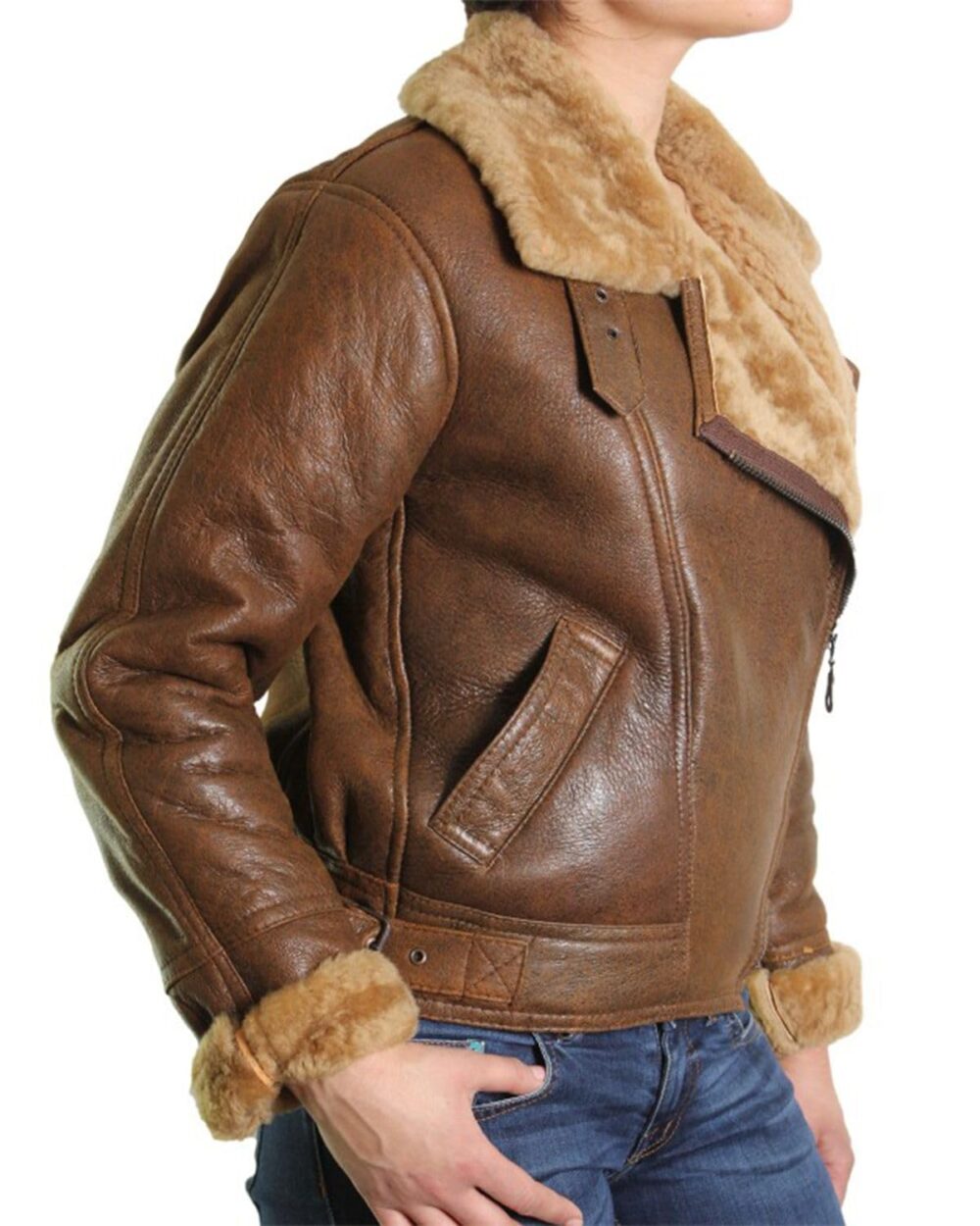 sheepskin leather jacket womens 3
