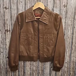 vintage leather bomber jacket womens