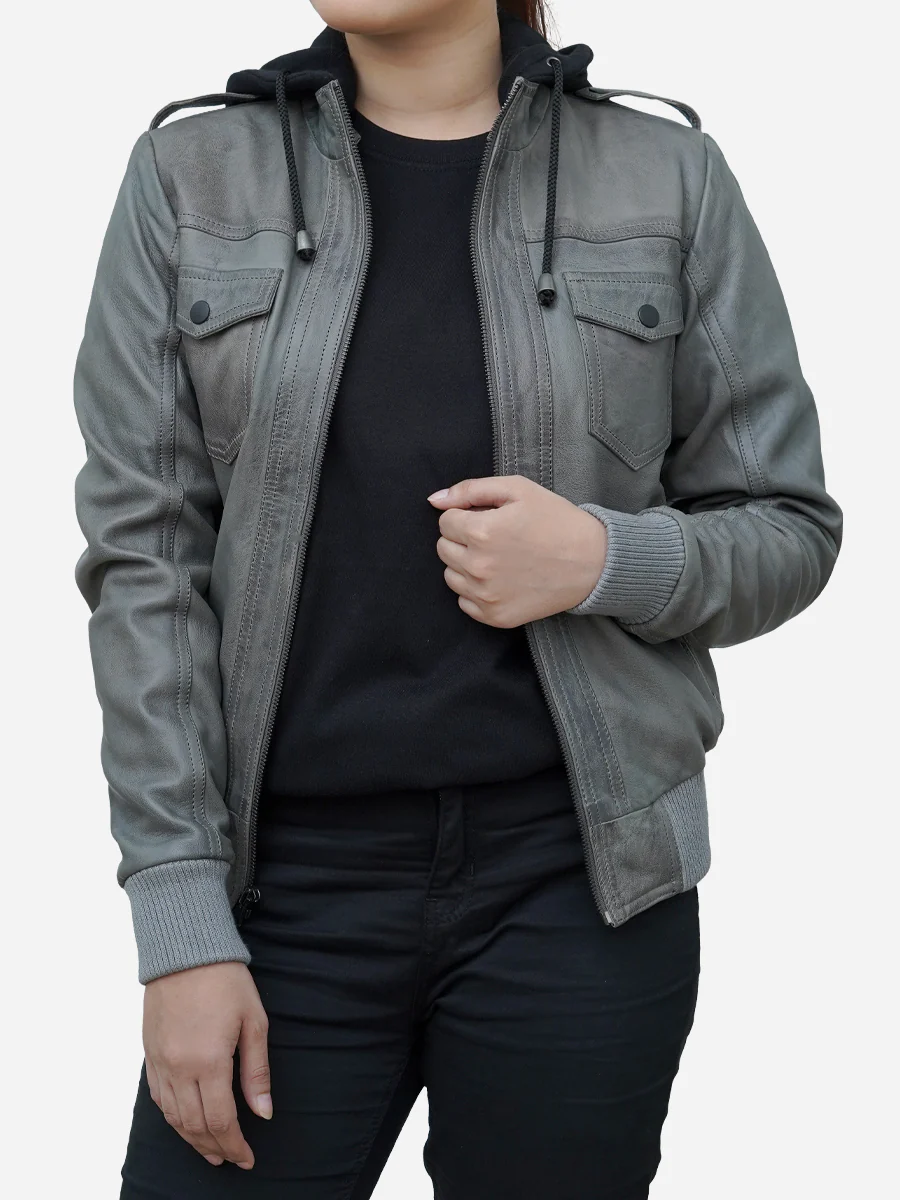 womens bomber leather jacket