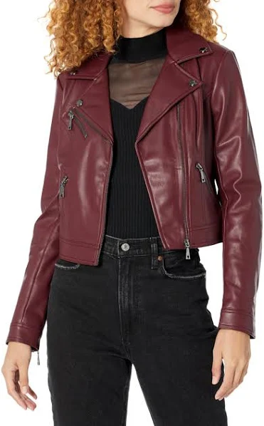 womens cropped moto jacket