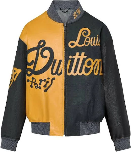 yellow and black bomber jacket