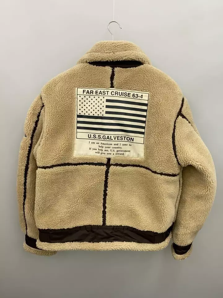Avirex Retro B-3 Topgun Beige Bomber Flight Jacket