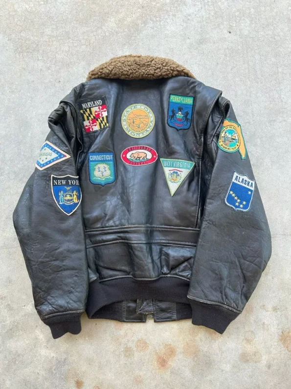 Avirex Top Gun G-1 Black Leather Jacket