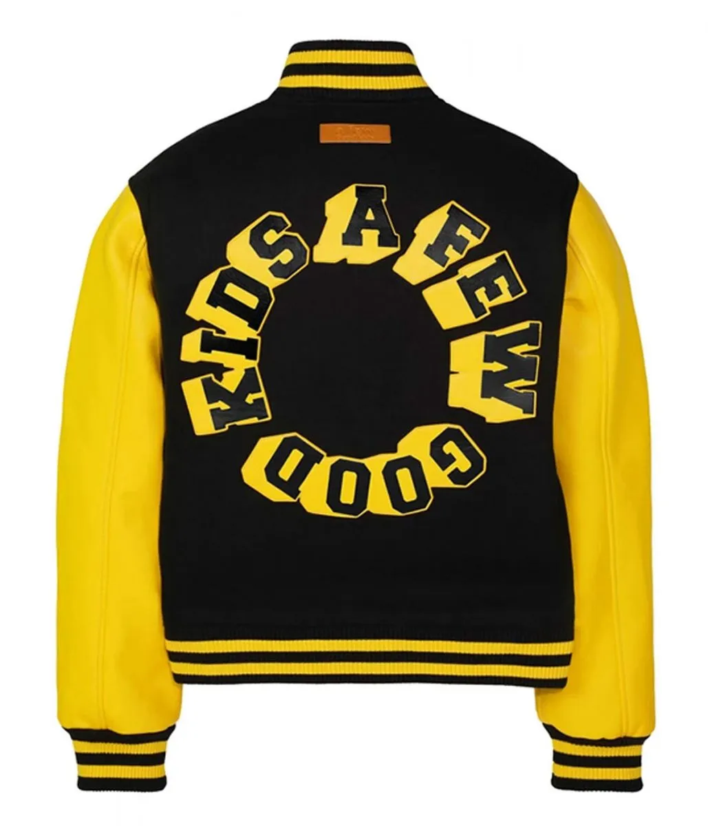 Black And Yellow Letterman Jacket